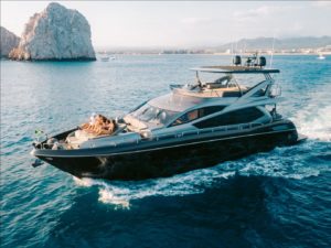 An 80 ft luxury yacht by Sunseeker