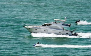 A family enjoying a luxury yacht in Cabo San Lucas.