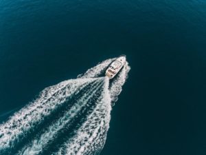 a yacht on a sea