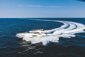 a yacht cruising in the sea