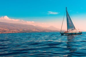 A luxury yacht in Cabo San Lucas