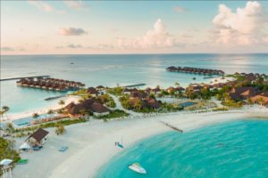 Aerial shot of beach