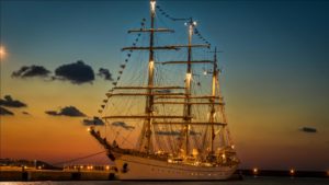 A boat during golden hour
