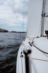 white boat