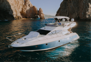 People Fishing on a 45ft Azimut Flybridge Yacht
