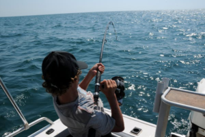 man fishing