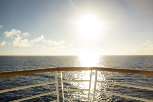 View from a yacht's deck