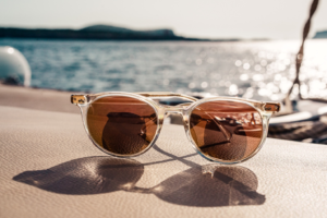 Sunglasses on the deck