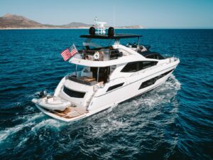 inside a luxurious yacht 80ft sunseeker
