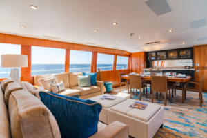 a luxurious space in the 96ft Mardiosa yacht
